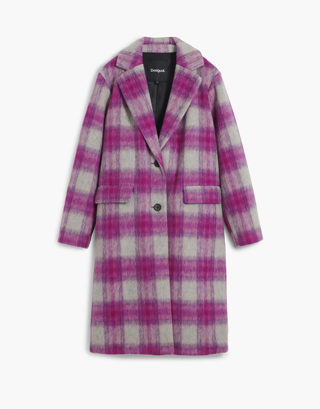 Desigual - Pink tartan coat