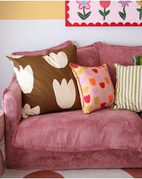 Mosey Me - Tulip Fields Square Cushion Cover