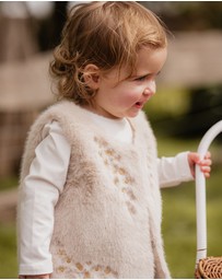 Bebe by Minihaha - Winnie Emb. Faux Fur Vest