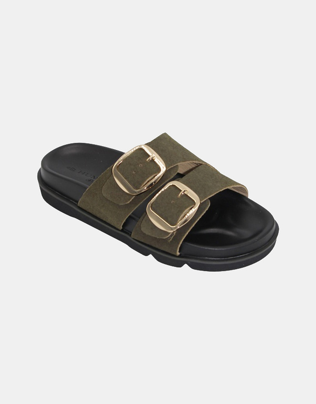 Human - Women's Ruby Slide Sandals Sage Suede