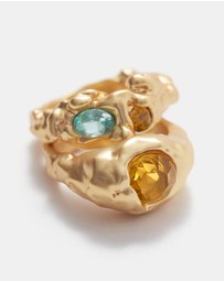 & Other Stories - Sculpted Crystal Ring Set