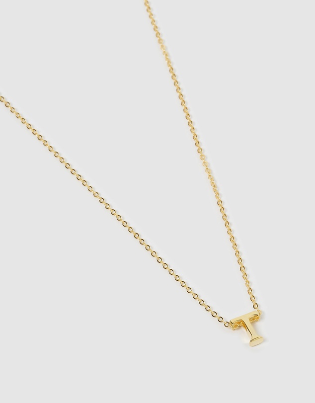 Izoa - Kids Alphabet Letter T Necklace