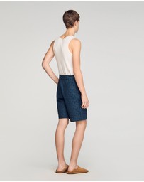 Sandro - Denim Cross Shorts