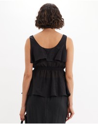 Amelius - Lorena Peplum Ruffle Top
