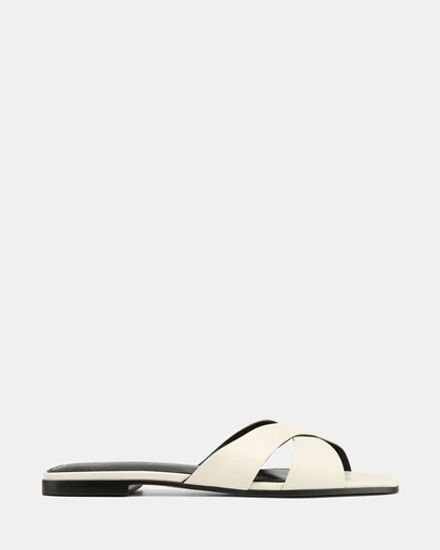 Wittner - Emery Flat Sandals Off White Leather