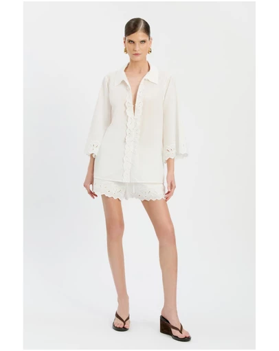 Bardot - Aleria Cotton Shirt With Trim