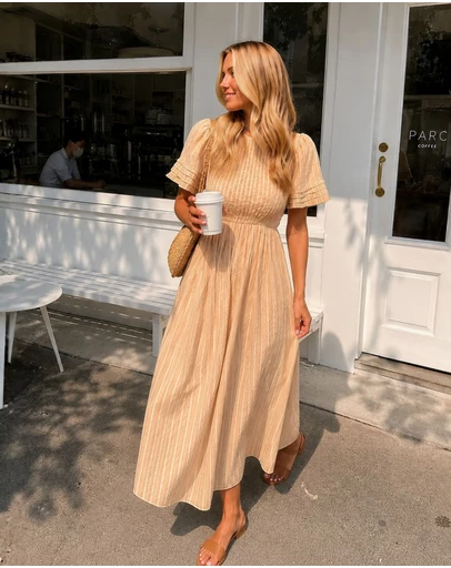 Esther & Co - Iolana Dress - Beige