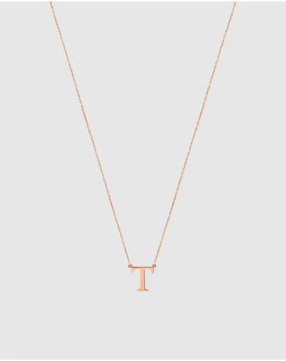 Secret Sisterhood - Initial T Letter Necklace