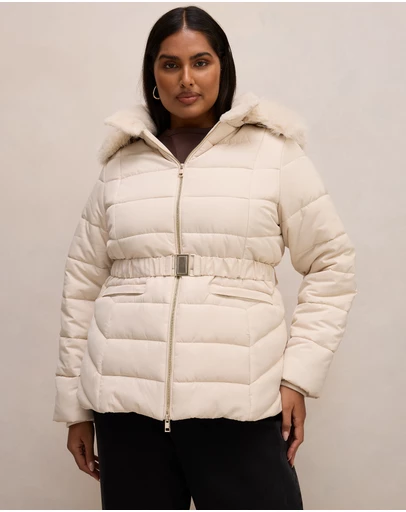 Forever New Curve - Macey Curve Short Puffer Jacket