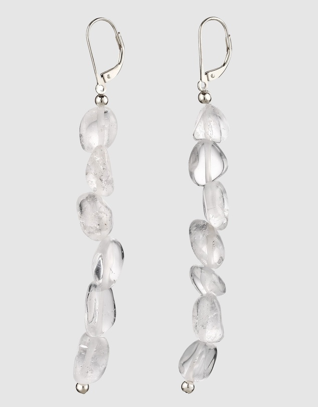 Elli Jewelry - Rock Crystal Drop Earrings in 925 Silver