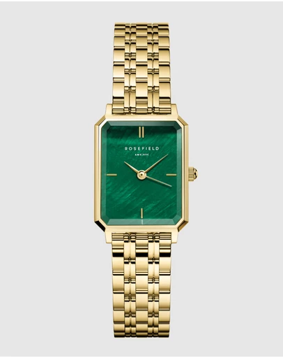 Rosefield - The Octagon XS - Gold with Green Dial