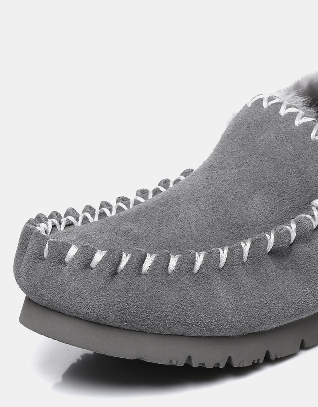 EVERAU - Australian Shepherd Ugg Popo Moccasins Cow Suede Upper Moccasins