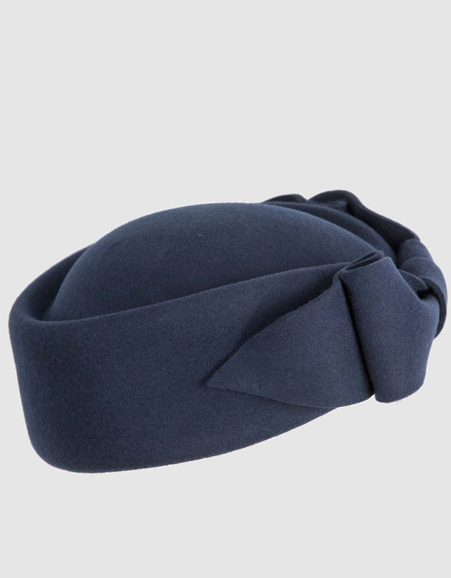 Max Alexander - Felt Navy Pillbox Hat