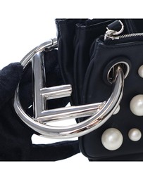 Pre-Loved by Azura Reborn - Pre-Loved Leather Pearl Studded Triplette Clutch