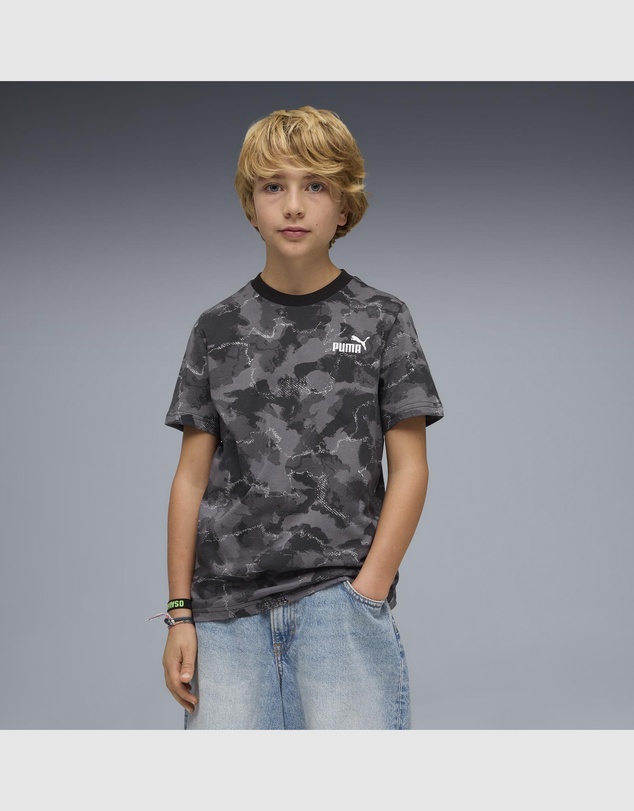 Puma - Essentials All Over Print Camo Tee - Teens