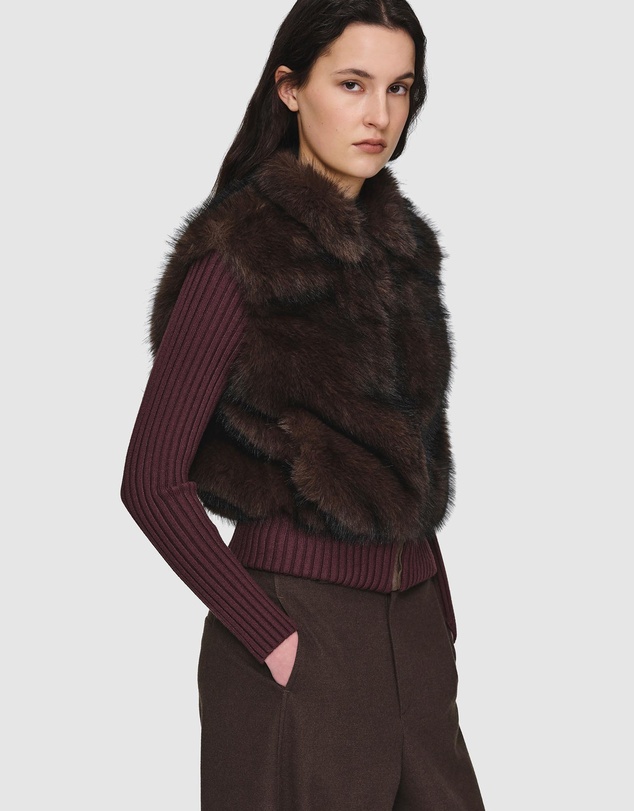 Source Unknown - Meti Eco Fur Zip Cardigan