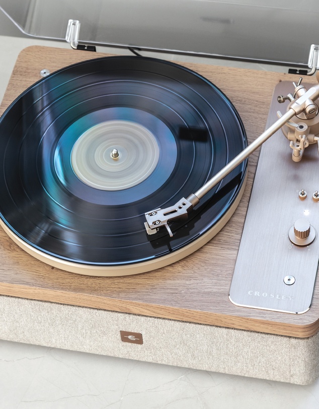 Crosley - Crosley E100 Record Player Shelf System - Natural