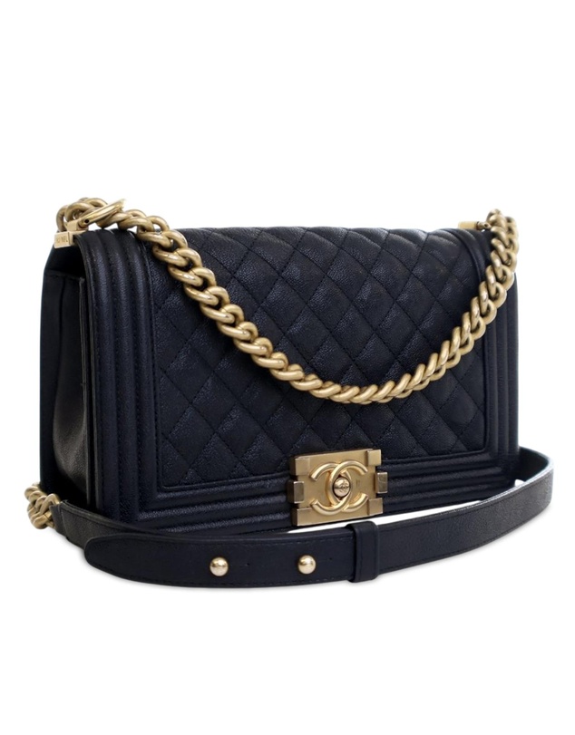 Pre-Loved by Azura Reborn - Pre-Loved Old Medium Quilted Caviar Boy Flap