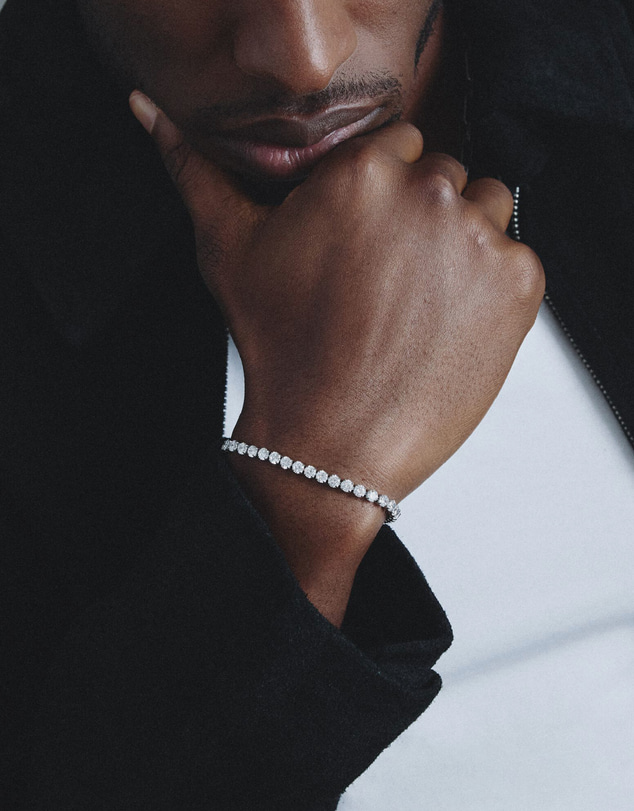 THOMAS SABO - Stainless Steel Tennis Bracelet with White Zirconia