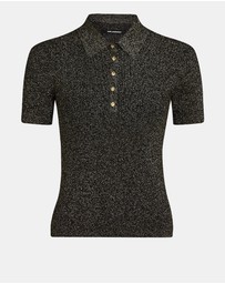 Karl Lagerfeld - Lurex Knit Polo Shirt