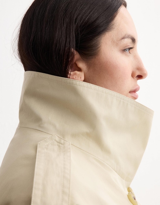 M.N.G - Double-Breasted Cropped Trench Coat