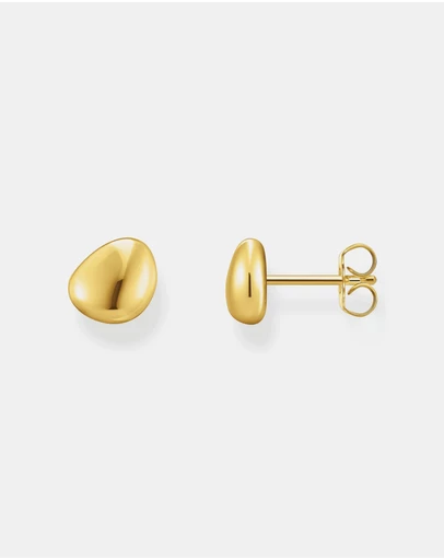 THOMAS SABO - Ear studs in organic shape gold