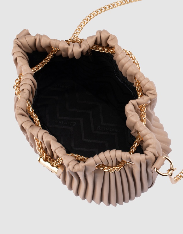 Olga Berg - Remi Pleated Drawstring Bag