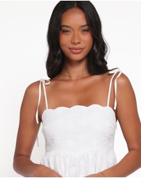 Petal & Pup - Lynne Mini Dress - White Broderie