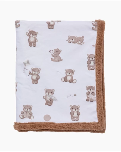 Living Textiles - Sherpa Blanket - Cuddly Bear