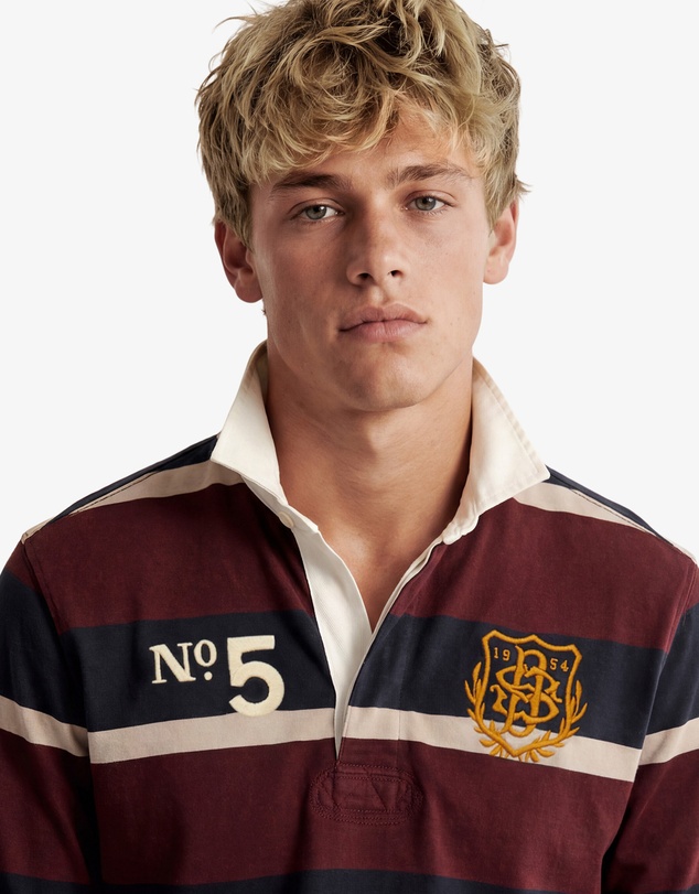 Superdry - Double Emblem Stripe Rugby