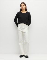 JH Lounge - JHL Crew L/S T (Fine Cotton Cashmere) Black