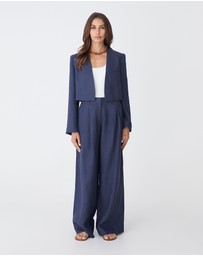 Forcast - Ami Cropped Linen Jacket