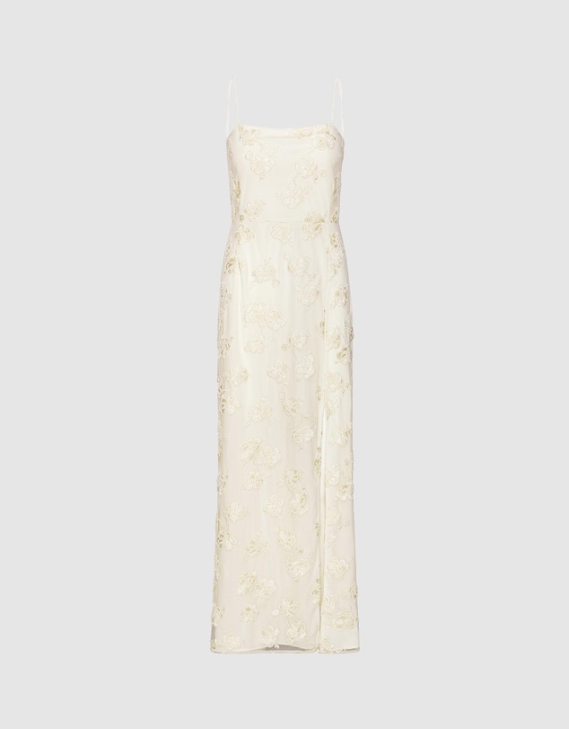 ROTATE - Beaded Maxi Slit Dress