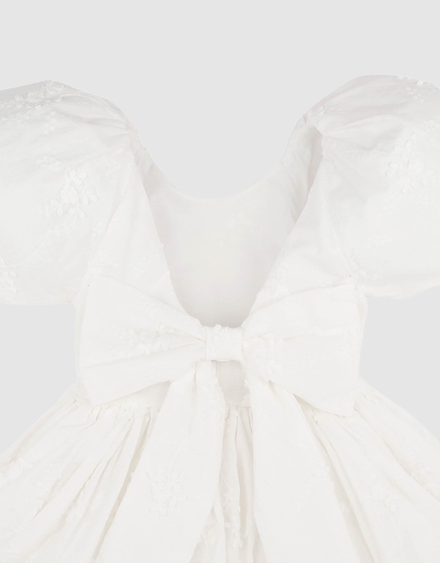 Bebe by Minihaha - Puff Sleeve 3D Floral Embroidery Dress - Kids