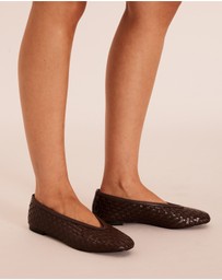 AERE - Woven Leather Ballet Flats