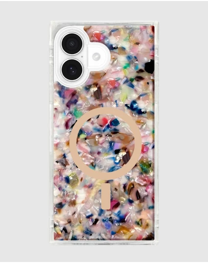 Flaunt - Flaunt Square Rainbow Confetti Tortoise Shell MagSafe Case for iPhone 17