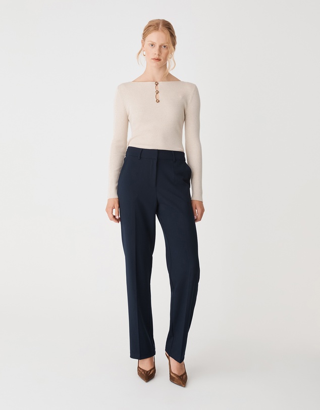 Forcast - Logan Button Keyhole Rib Knit