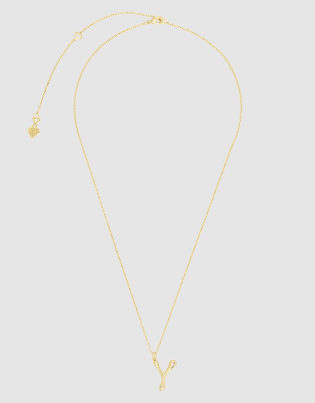 Wanderlust + Co - Alphabet Bubble Pendant Necklace - Letter Y