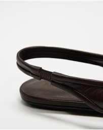 Atmos&Here - Marlowe Leather Sling Back Ballet Flats
