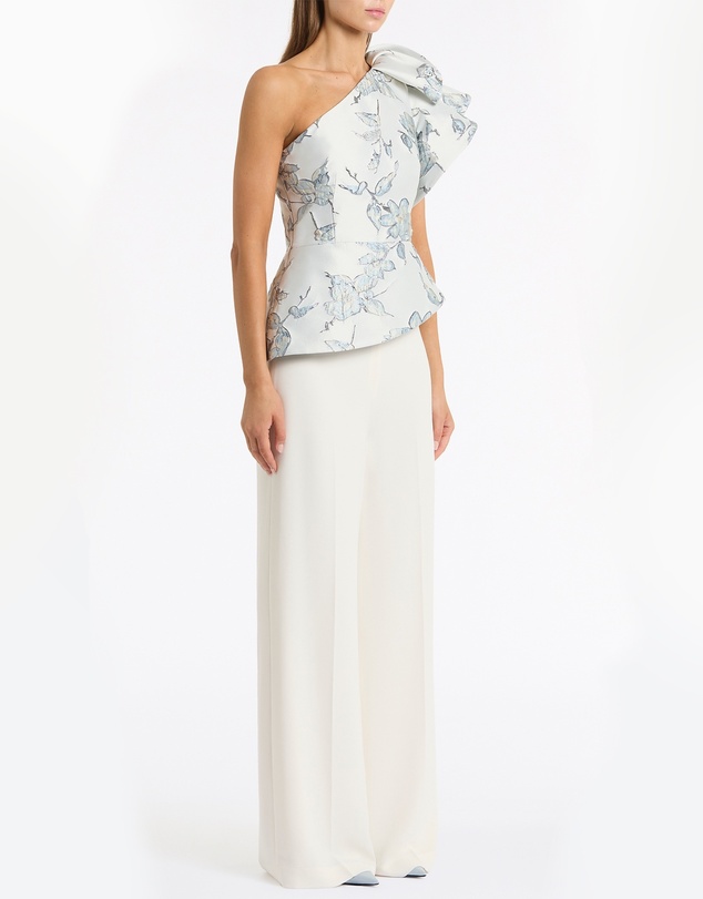 Carla Zampatti - Murano Brocade Flounce Shoulder Top