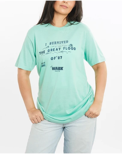 Vintage by The Real Deal - Pre Loved - Vintage 1987 I Survived The Great Flood Of '87 Tee