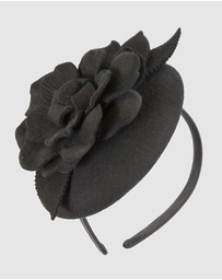 Max Alexander - Felt Black Winter Pillbox Fascinator