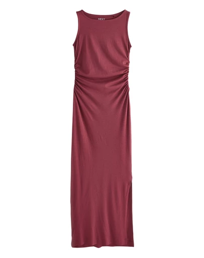 NEXT - Side Seam Ruched Detail Midi Length Sleeveless Dress