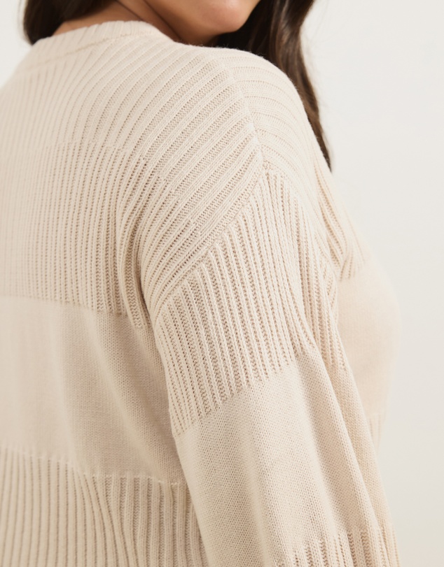 Atmos&Here Curvy - Irena Rib Knit Jumper