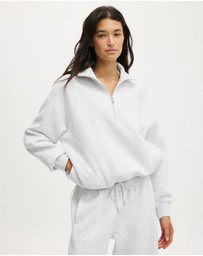 Cotton On Body Active - Plush Half Zip Sweatshirt