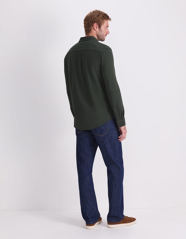 Sportscraft - Long Sleeve Pique Shirt