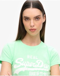 Superdry - Neon Vintage Logo Graphic Fitted Tee