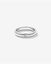 Michael Hill - 0.05 Carat TW Round Brilliant Diamond Duo Wedding Band in 18kt White Gold