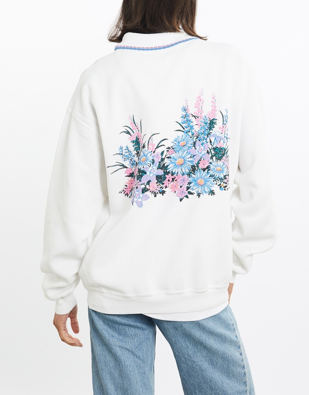 Vintage by The Real Deal - Pre Loved - Vintage 1992 Wildflower Collared Sweatshirt