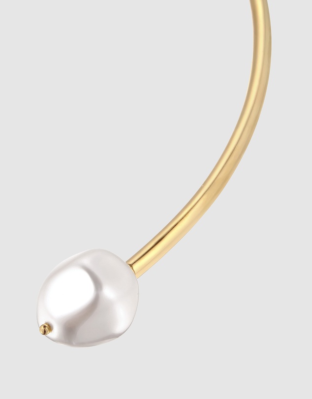 Elli Jewelry - Open Pearl Choker in Gold-Plated 925 Sterling Silver